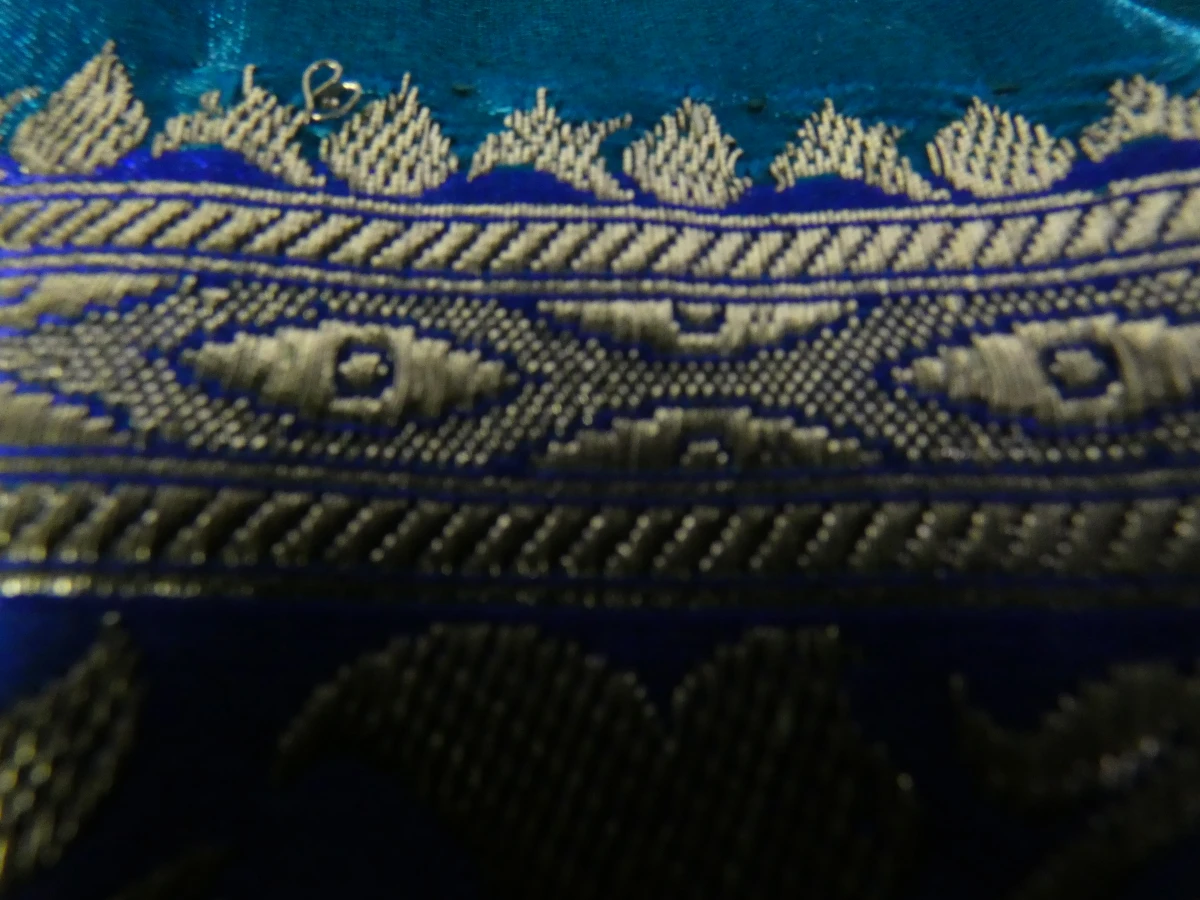 Traditionele turquoiseblauwe sari-set - foto 9