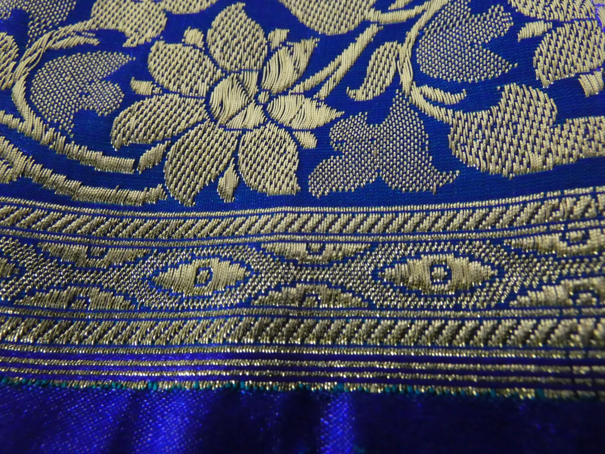 Traditionele turquoiseblauwe sari-set - foto 11