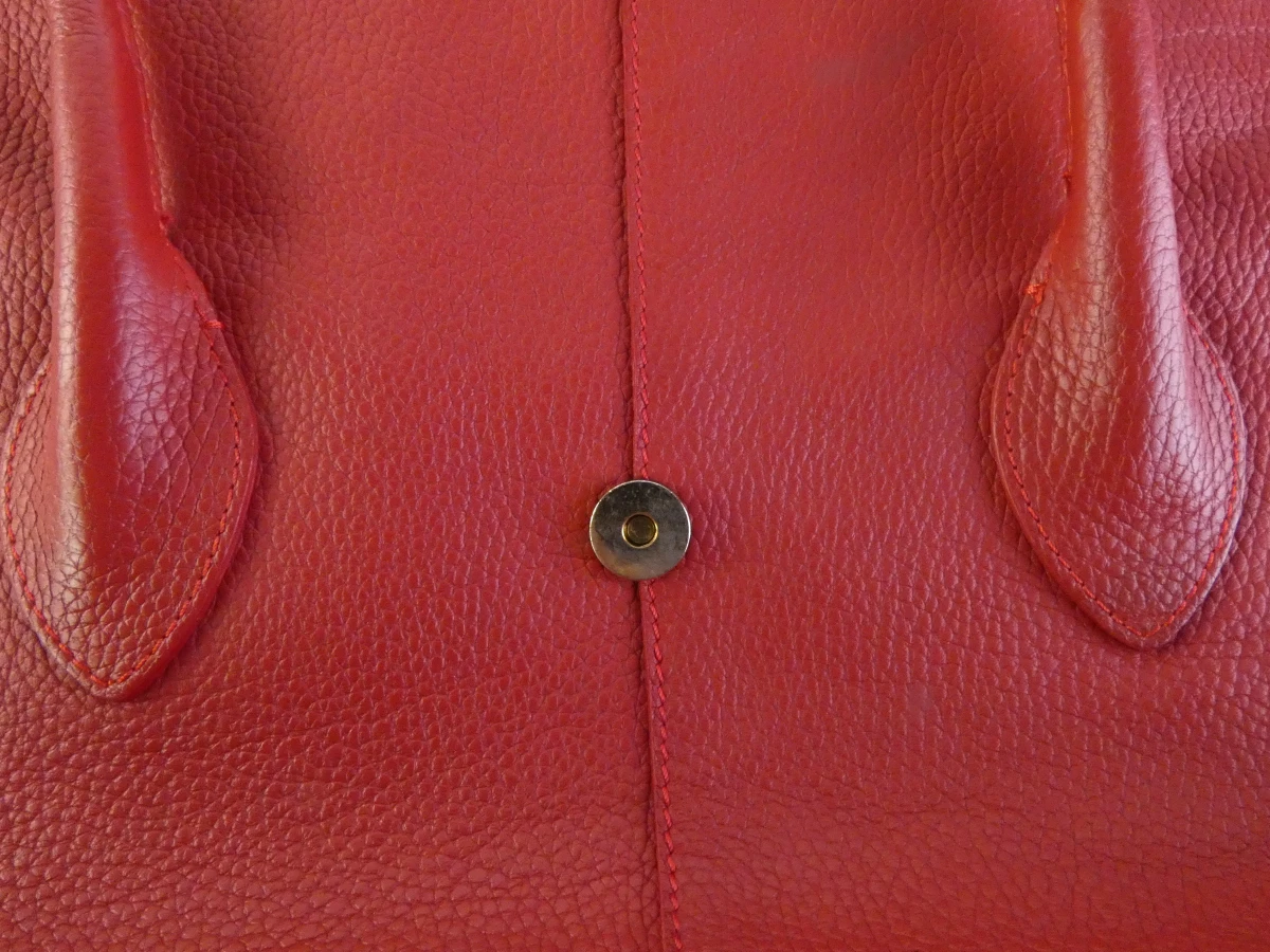 Grote rode leren handtas van Natan - foto 10