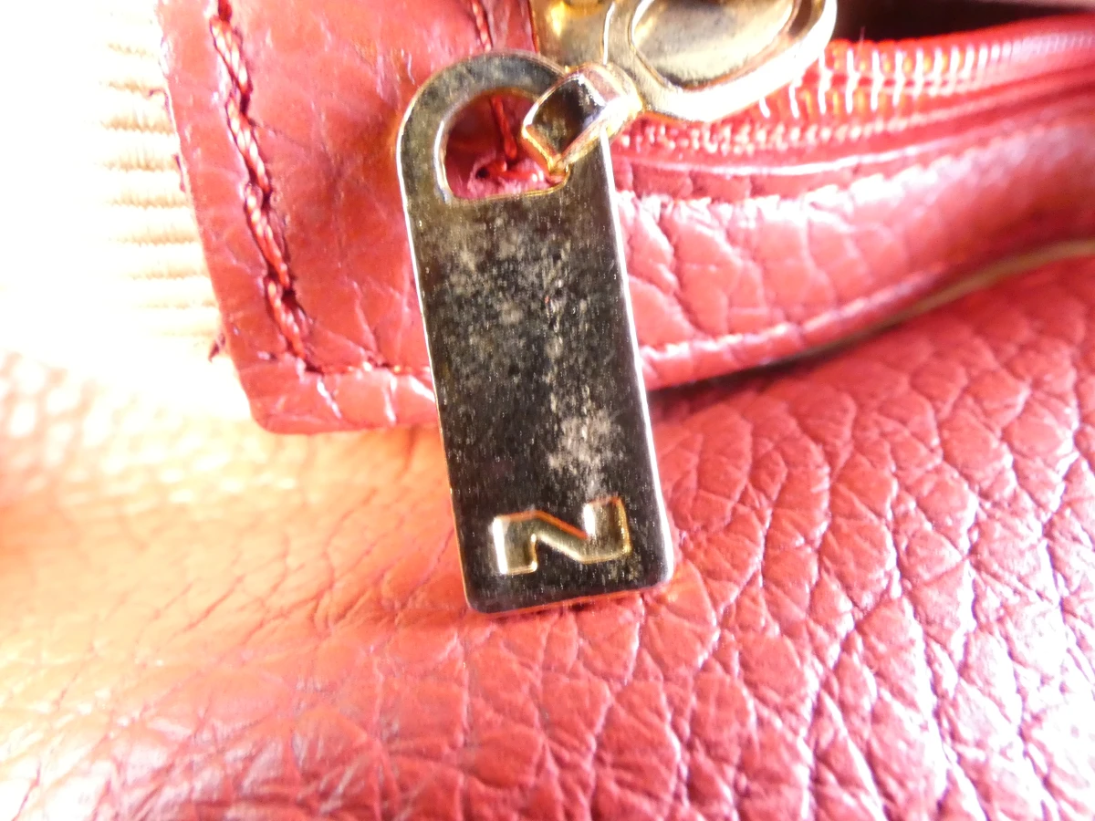Grote rode leren handtas van Natan - foto 9