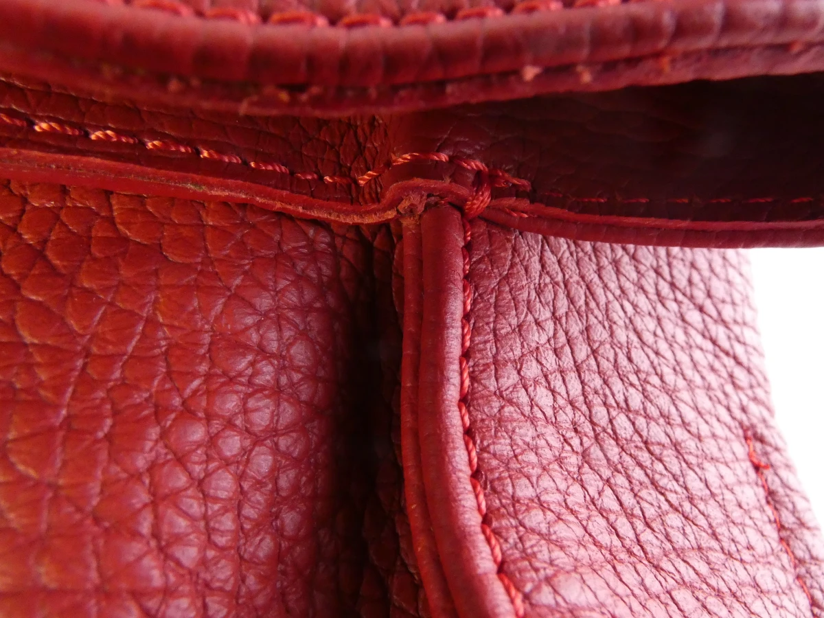 Grote rode leren handtas van Natan - foto 8