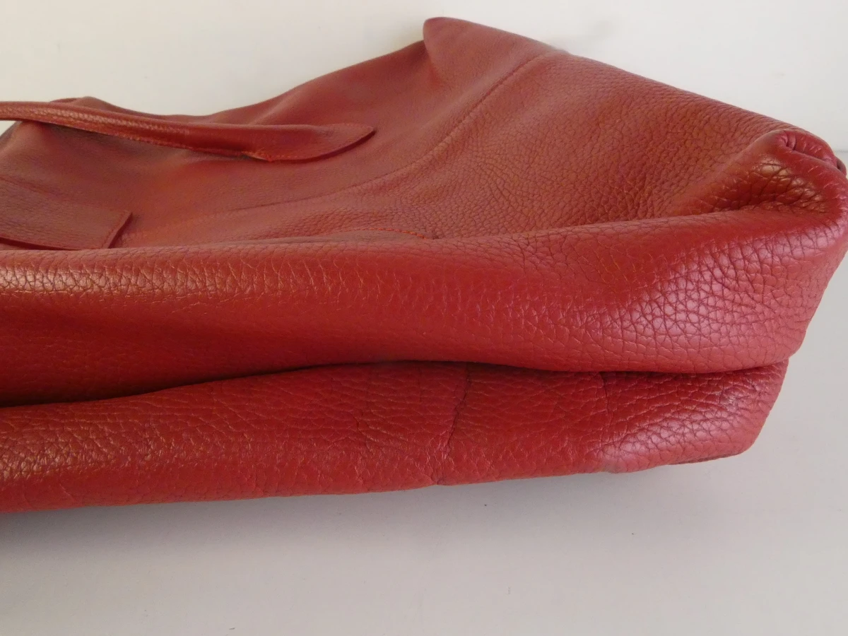 Grote rode leren handtas van Natan - foto 3