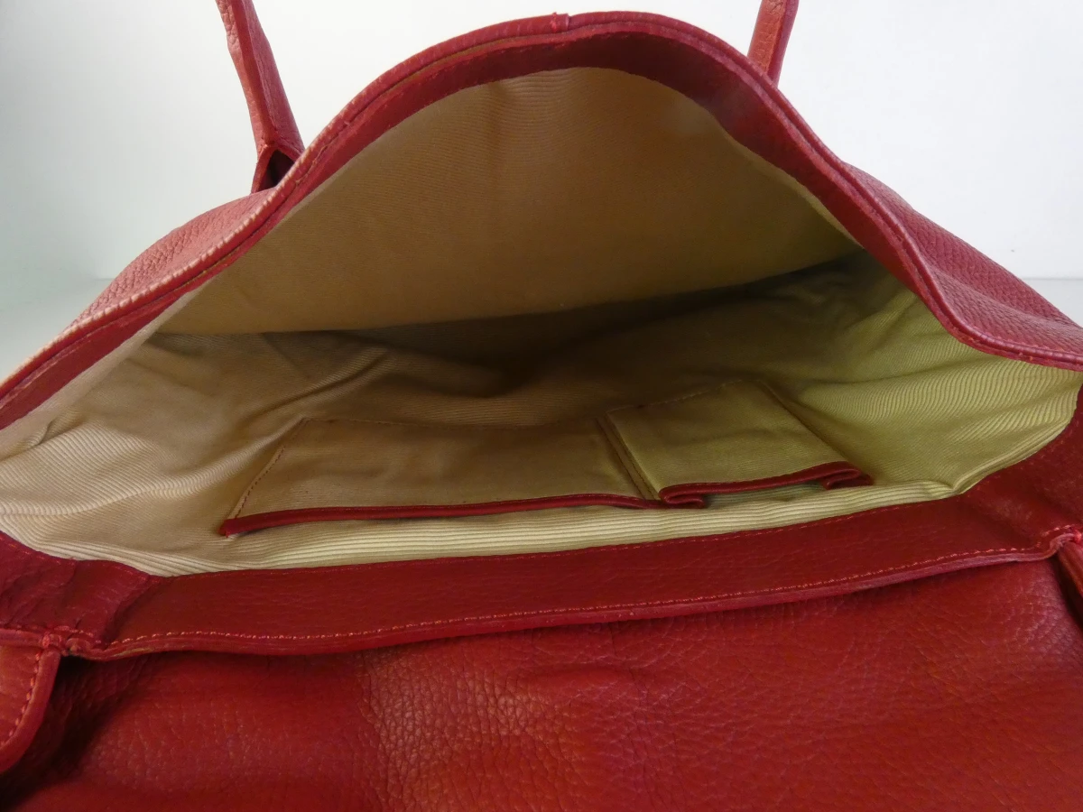 Grote rode leren handtas van Natan - foto 13
