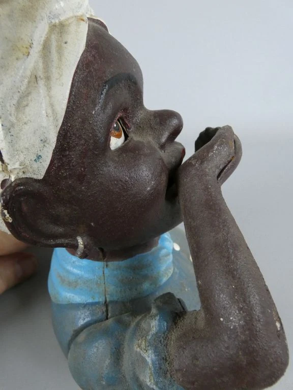 Vintage gietijzeren spaarpot figuur - foto 4