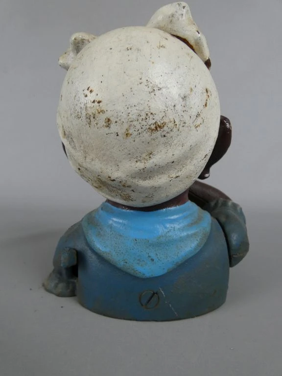 Vintage gietijzeren spaarpot figuur - foto 6