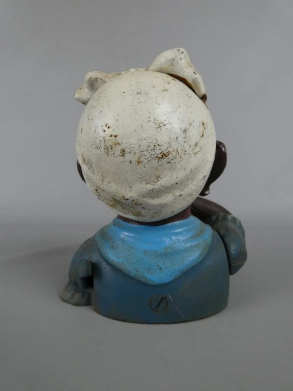 Vintage gietijzeren spaarpot figuur - foto 3