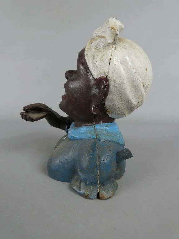Vintage gietijzeren spaarpot figuur - foto 2