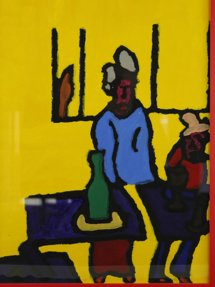Ivan Vander Vliet - “Mensen aan de tafel” - gouache, vroeg werk 2005/2006 - foto 2