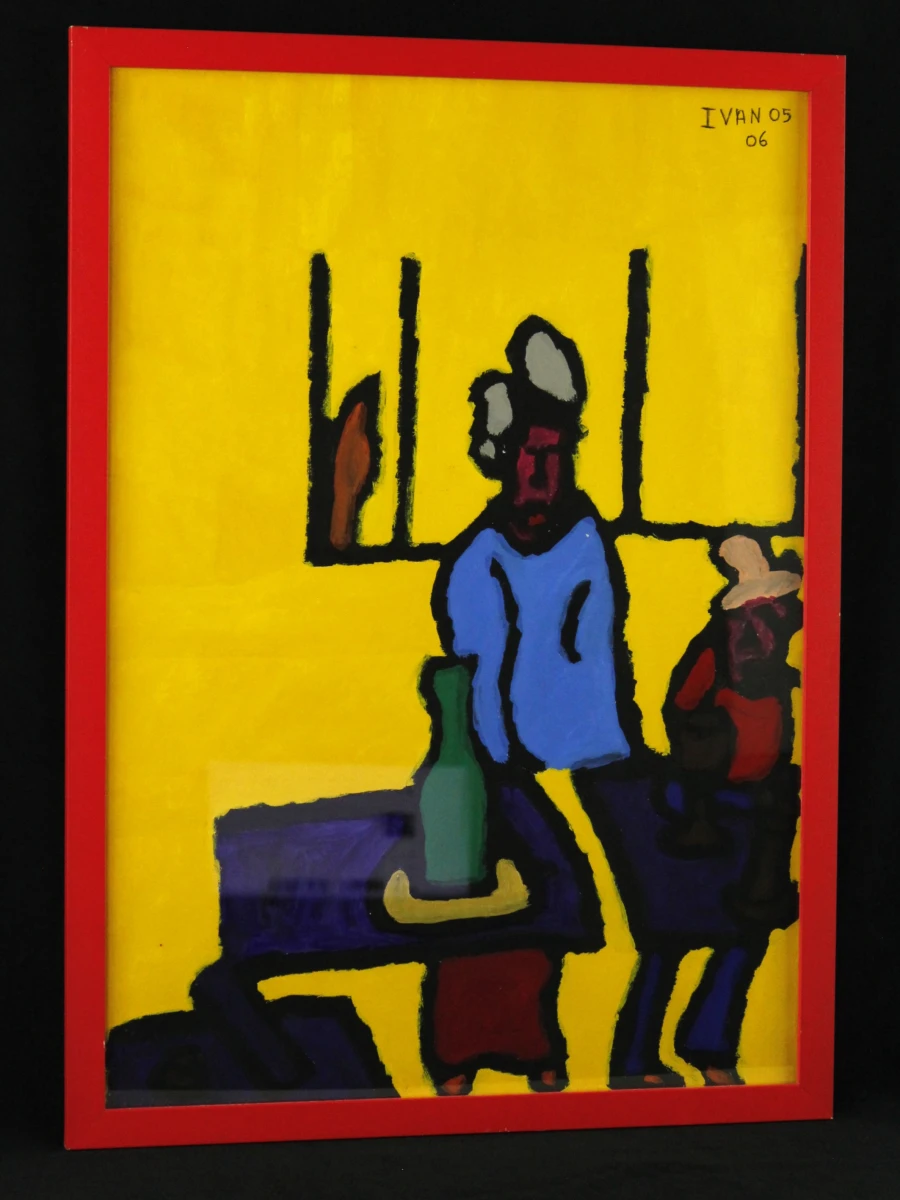 Ivan Vander Vliet - “Mensen aan de tafel” - gouache, vroeg werk 2005/2006 - foto 6