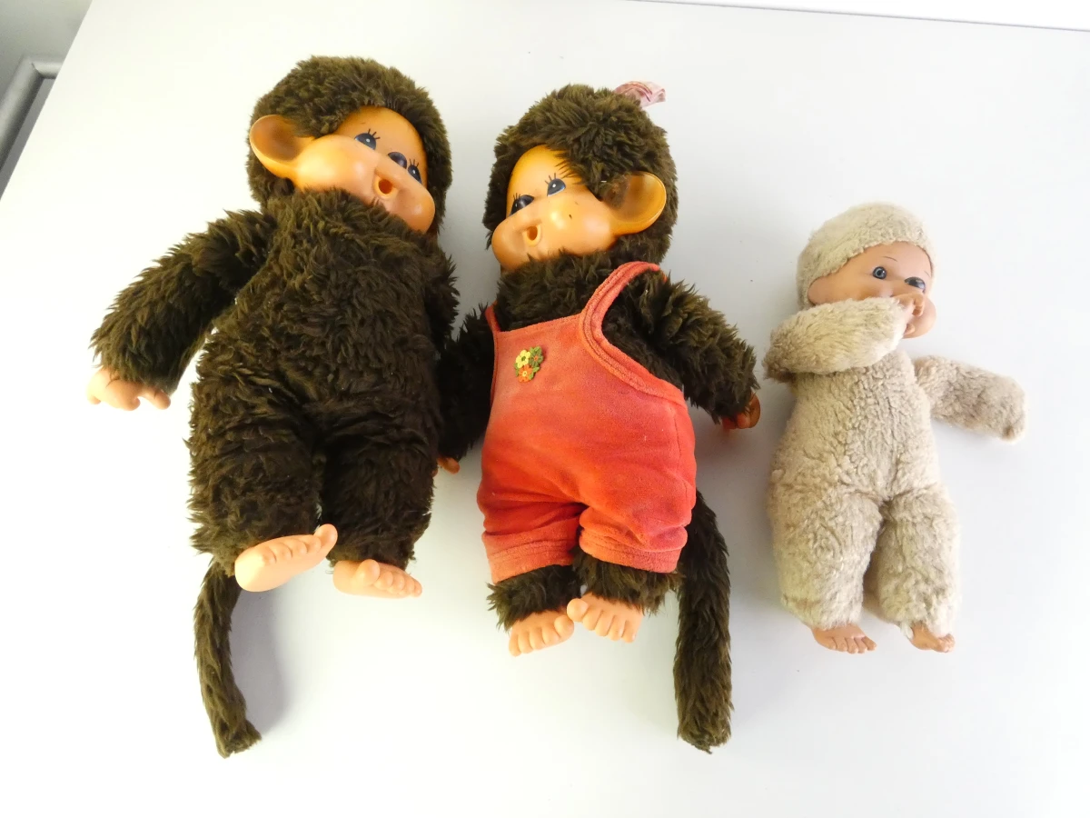 Collectie vintage pluche figuren van Sekiguchi Monchhichi (Monchichi) (12 stuks) - foto 9