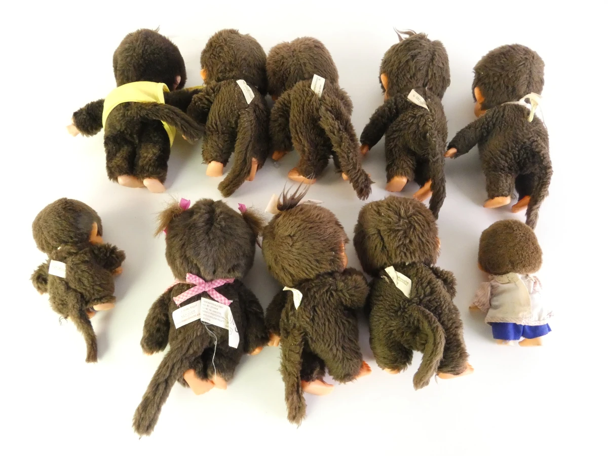 Collectie vintage pluche figuren van Sekiguchi Monchhichi (Monchichi) (12 stuks) - foto 6