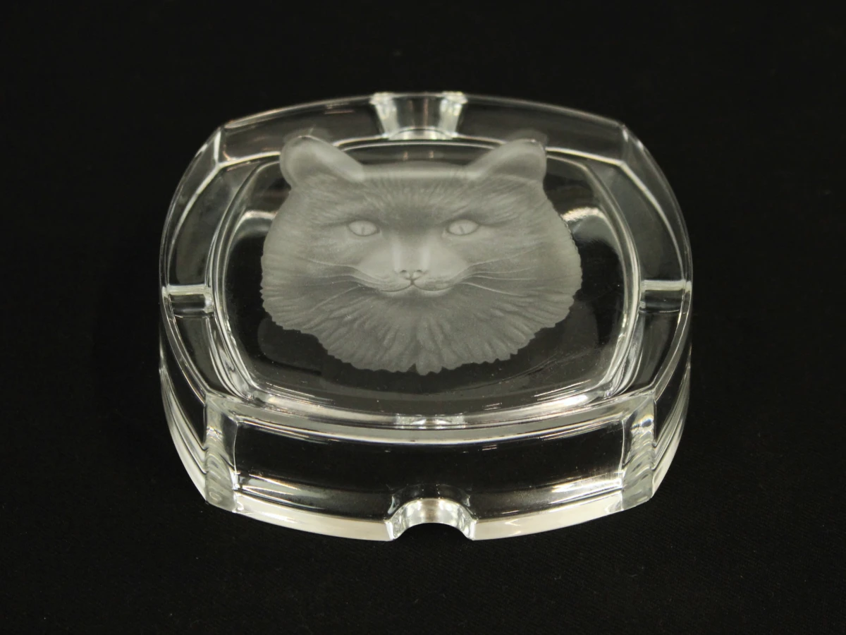 Kattenmotief asbak - Cristal d’Arques Stijl - foto 5