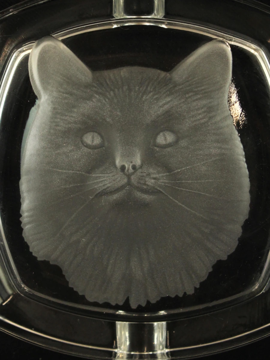 Kattenmotief asbak - Cristal d’Arques Stijl - foto 6