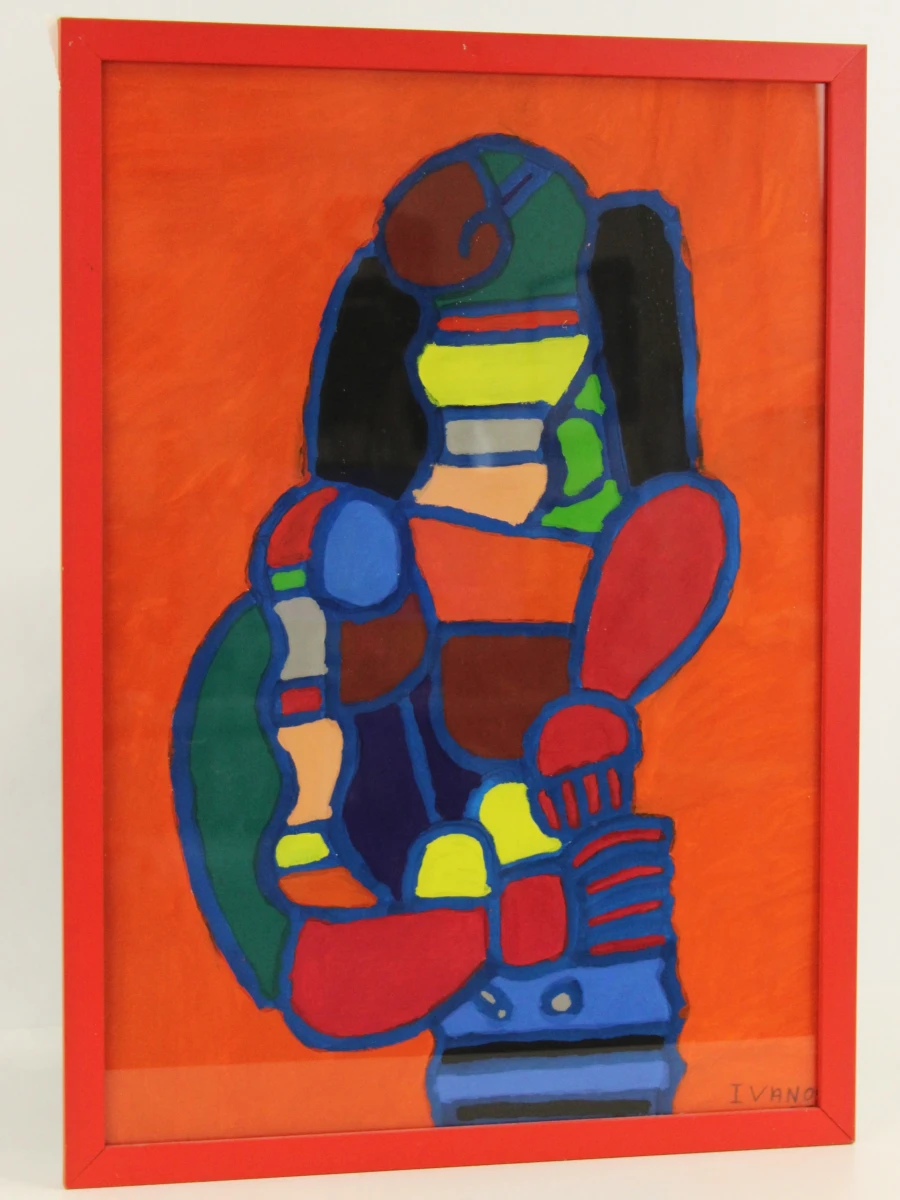 Ivan Vander Vliet - “Standbeeld” - gouache, vroeg werk 2005 - foto 3