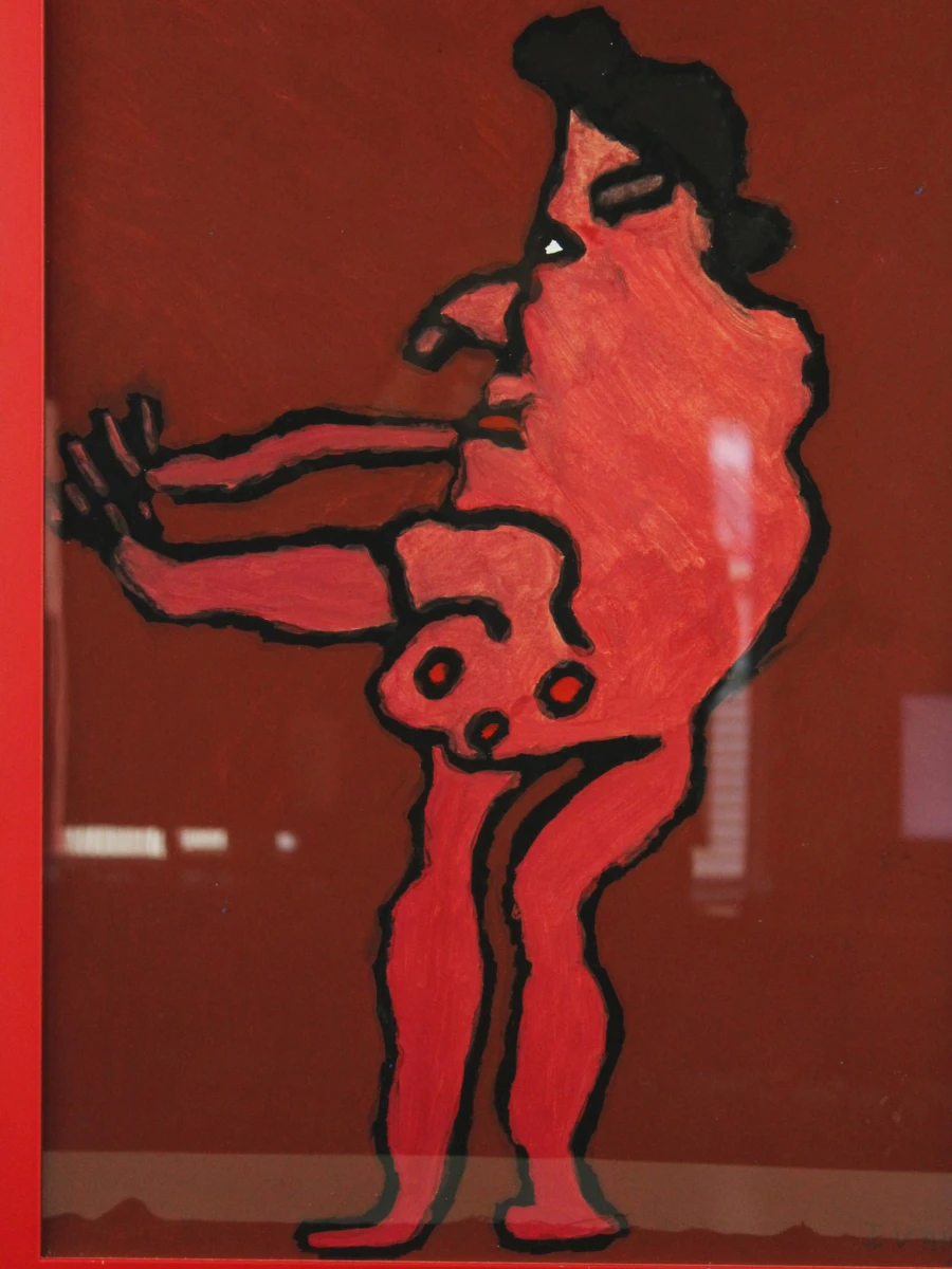 Ivan Vander Vliet - “Grappige figuur” - gouache, vroeg werk 2005 - foto 2