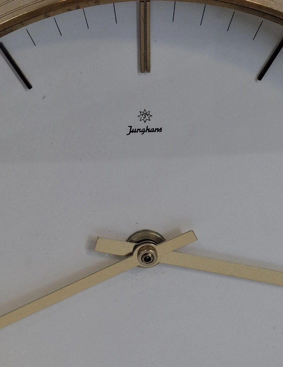 Vintage Junghans messing tafelklok - foto 2