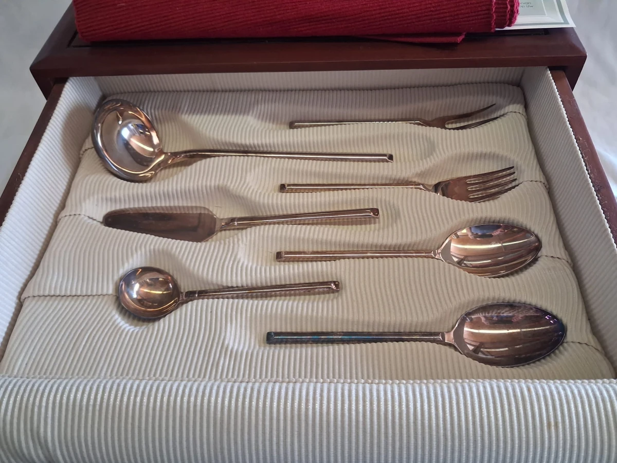 Houten bestekkist met zilverbestek Ventura - foto 14