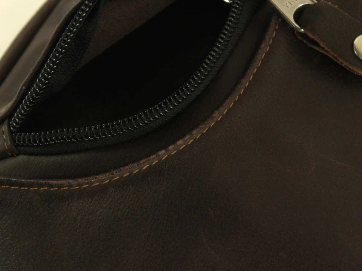 Jean-Louis Fourès - donkerbruine lederen crossbody / holstertas - foto 6