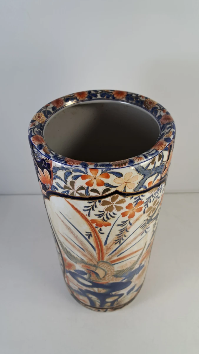 Decoratieve vaas met Aziatisch bloem- en vogelmotief - foto 7