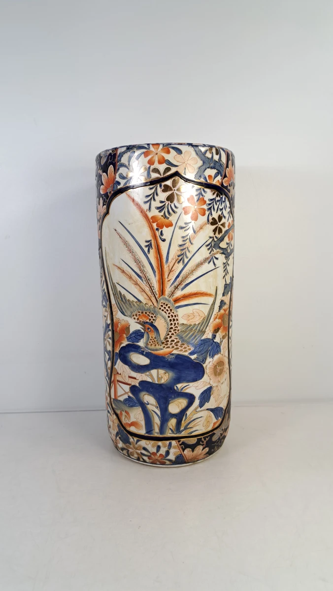 Decoratieve vaas met Aziatisch bloem- en vogelmotief - foto 3