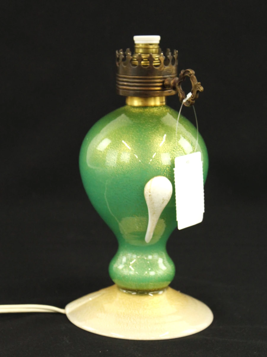 Murano Glazen Sfeerlamp met Opaline Kap – Italië - foto 3