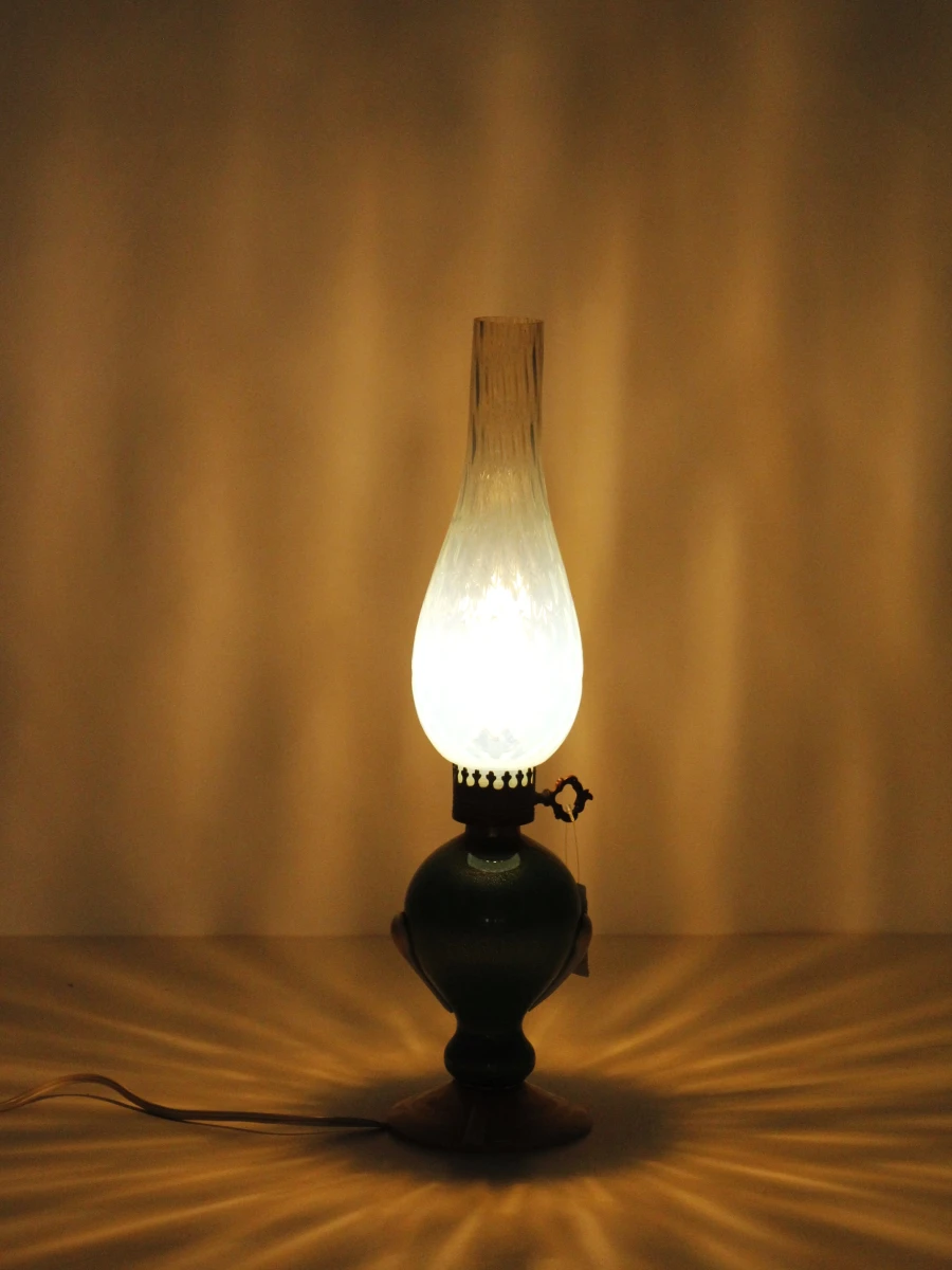 Murano Glazen Sfeerlamp met Opaline Kap – Italië - foto 8