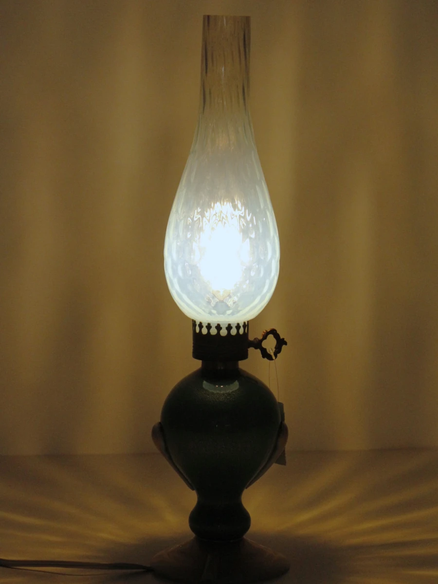Murano Glazen Sfeerlamp met Opaline Kap – Italië - foto 9