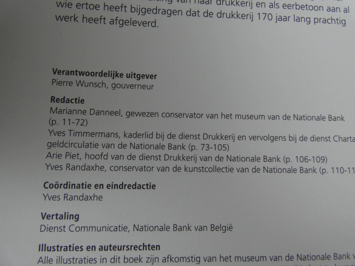 Boek geschiedenis van de drukkerij van de Nationale bank België - foto 5