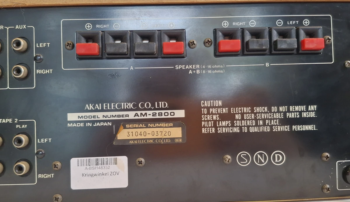 Vintage Akai AM-2800 Stereo Versterker - foto 5