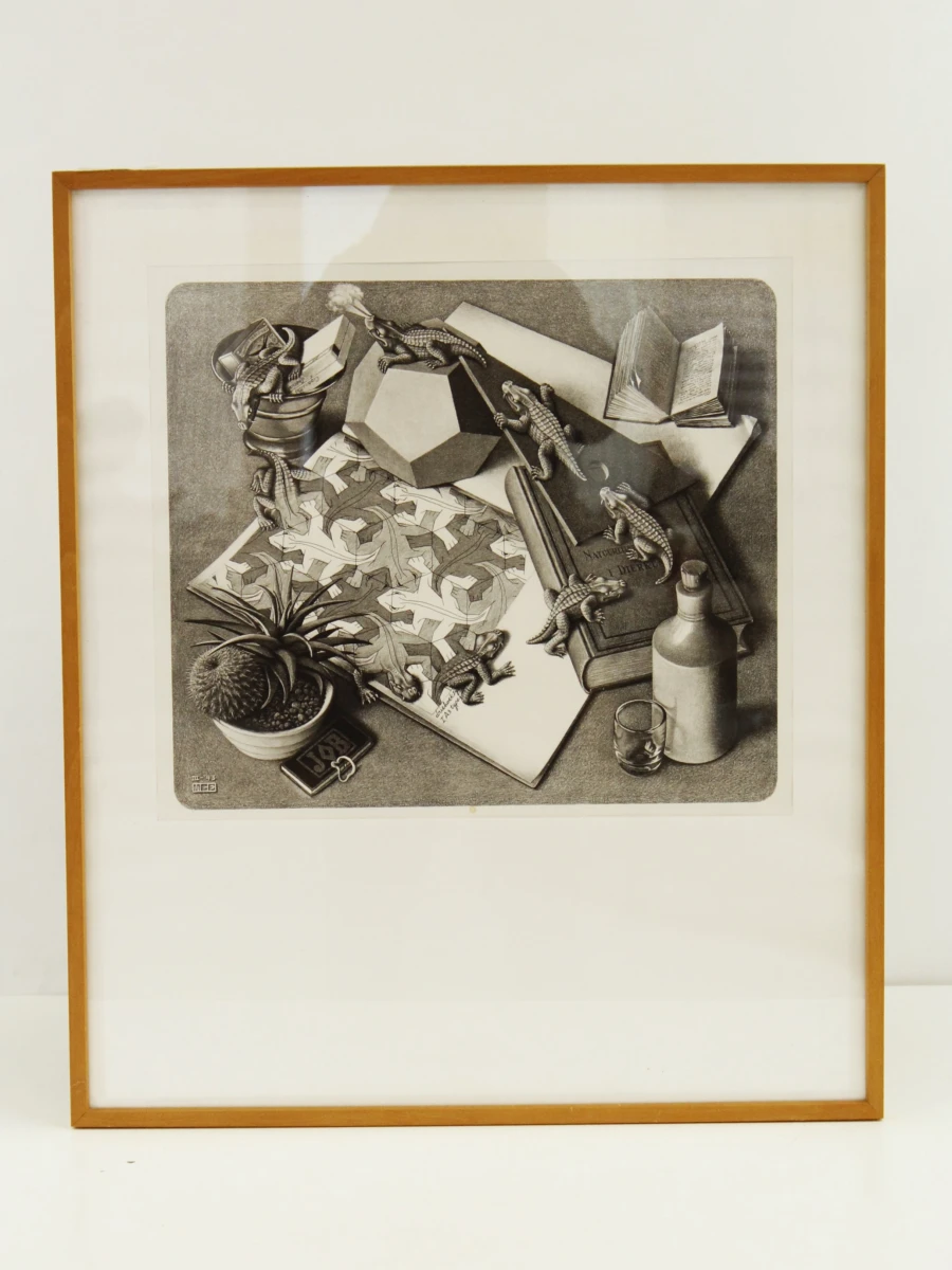 M.C. Escher reproductie prints Reptielen/Drie werelden - foto 2