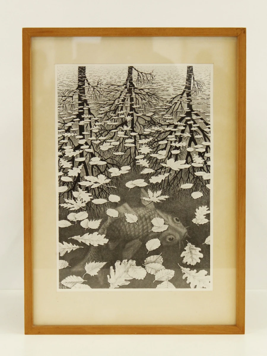 M.C. Escher reproductie prints Reptielen/Drie werelden - foto 7