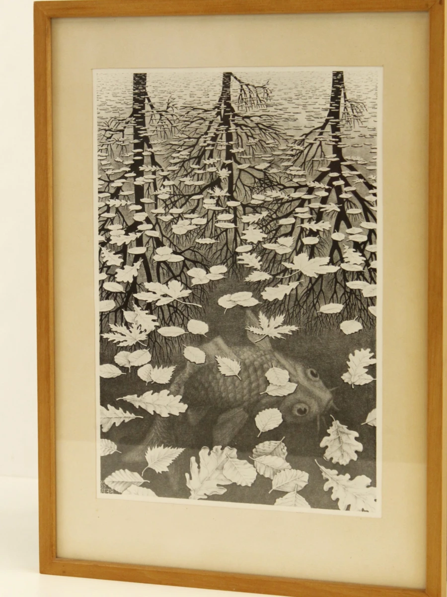 M.C. Escher reproductie prints Reptielen/Drie werelden - foto 8