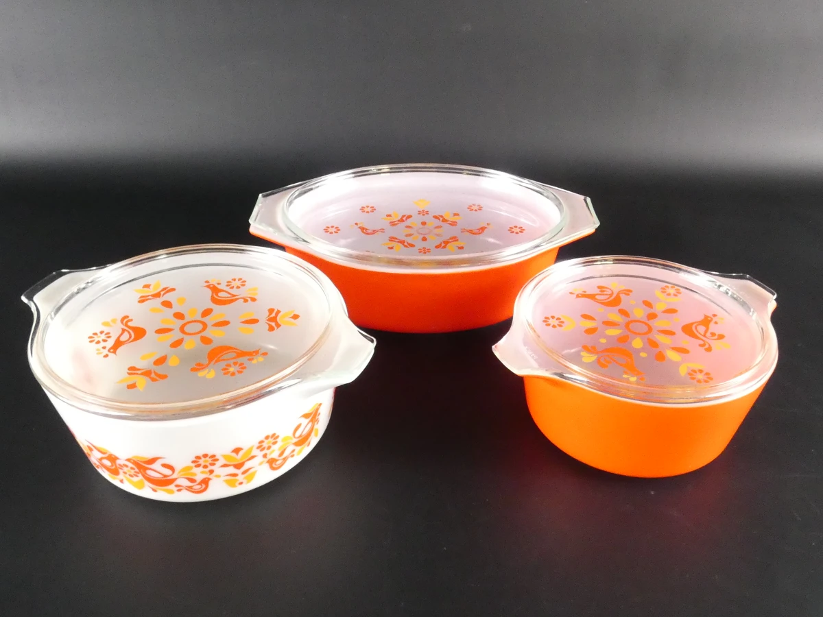 Vintage Pyrex Serveer- en Opbergset - Amerikaans - foto 2
