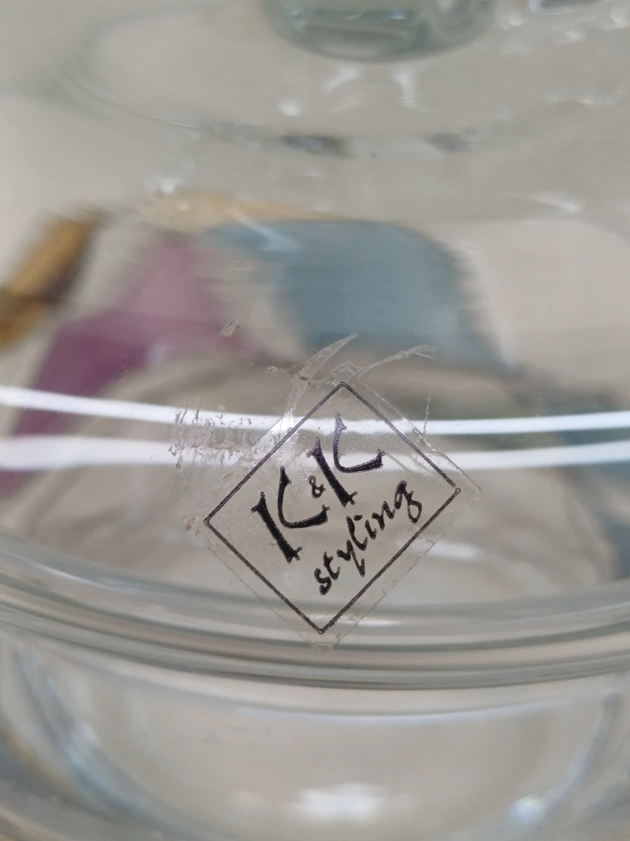 Vintage K & K Styling Tiffany stijl martiniglazen en bonbonniere - foto 5