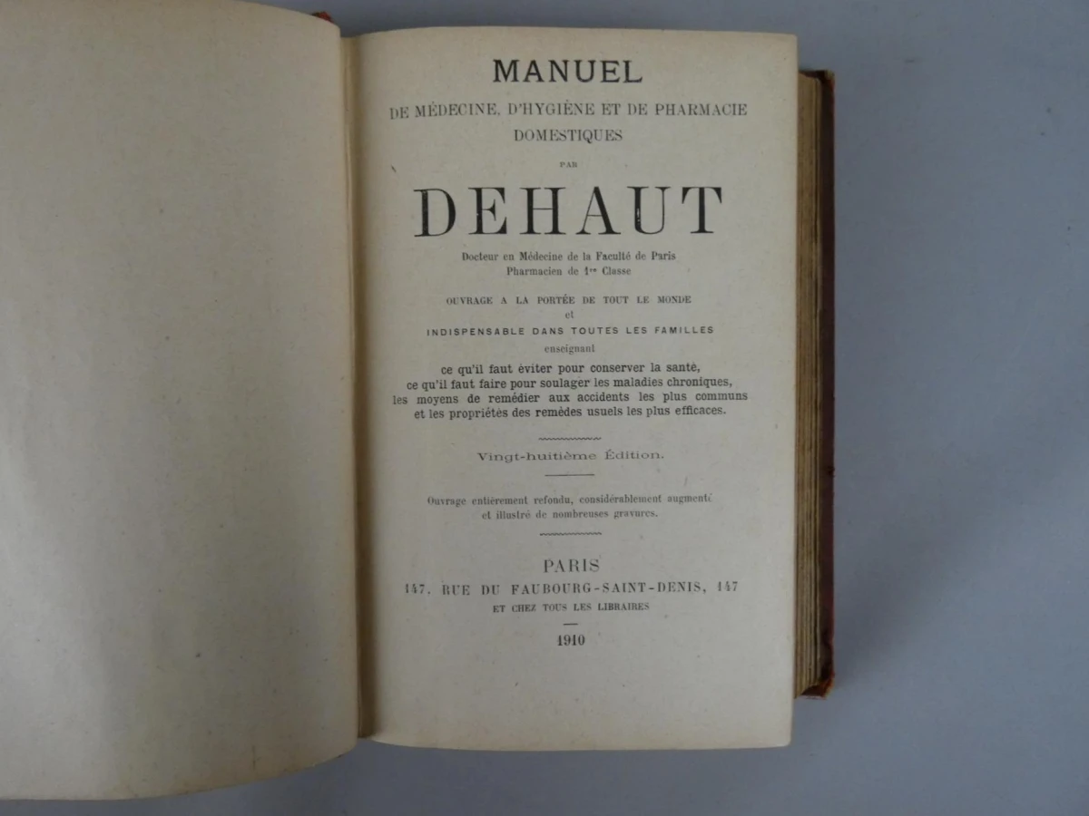 Manuel de Médecine, d'Hygiène et de Pharmacie Domestiques 1910 - foto 2