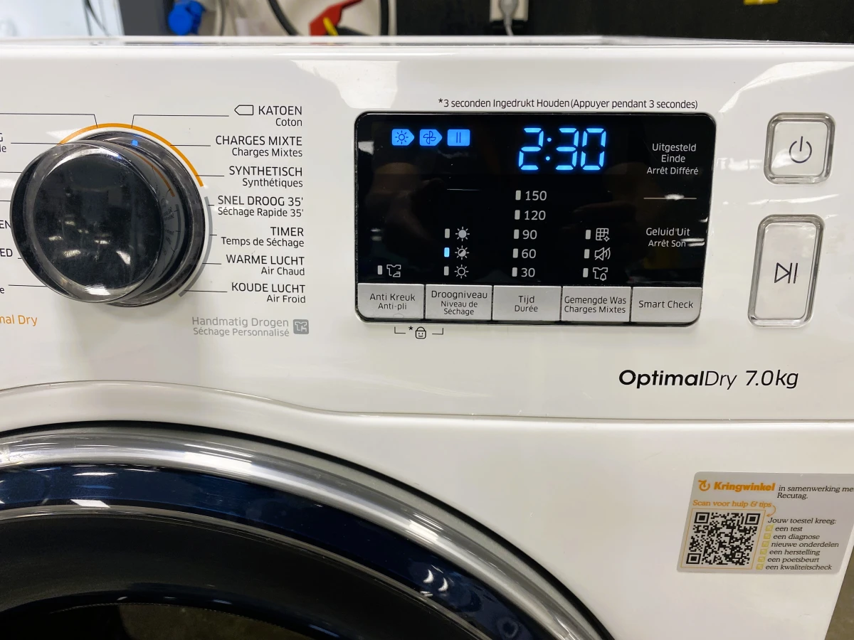 Warmtepompdroogkast - SAMSUNG- type: DV7BM50203W - foto 4