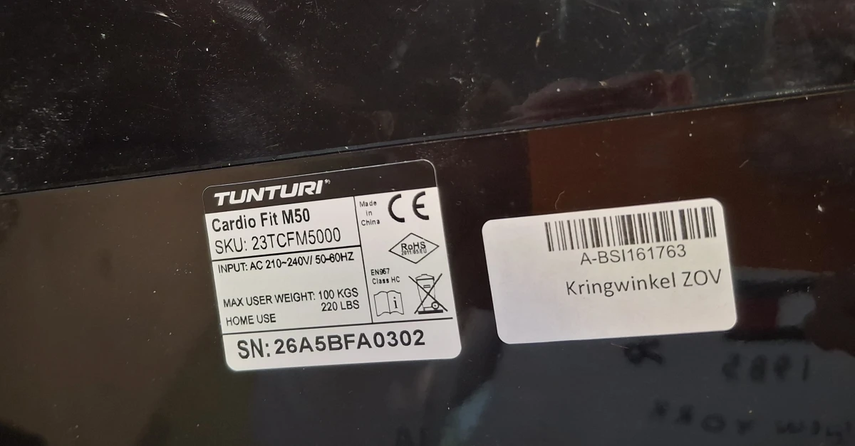Compacte elektrische hometrainer: Tunturi Cardio Fit M50 - foto 5