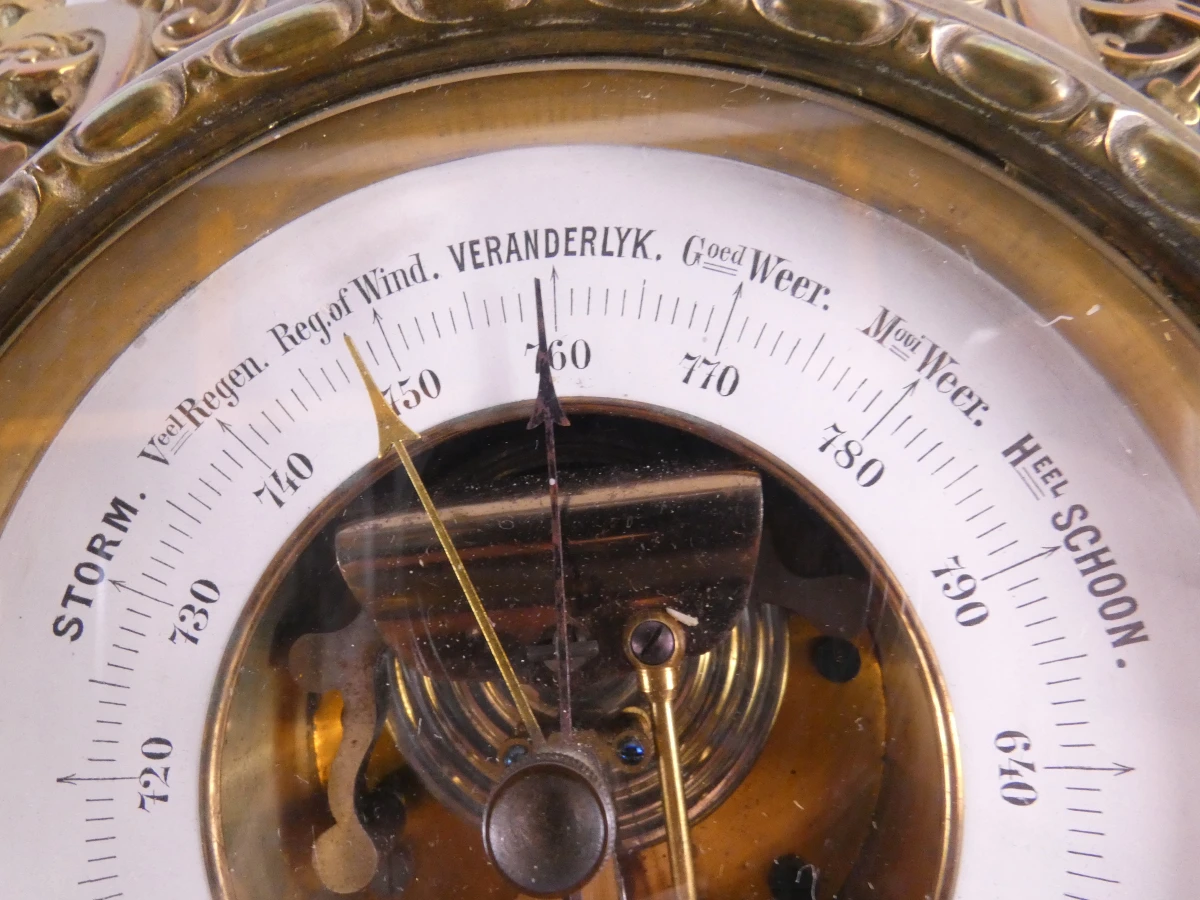 Holosterische barometer en thermometer - Decoratief wandmeetstation - foto 4