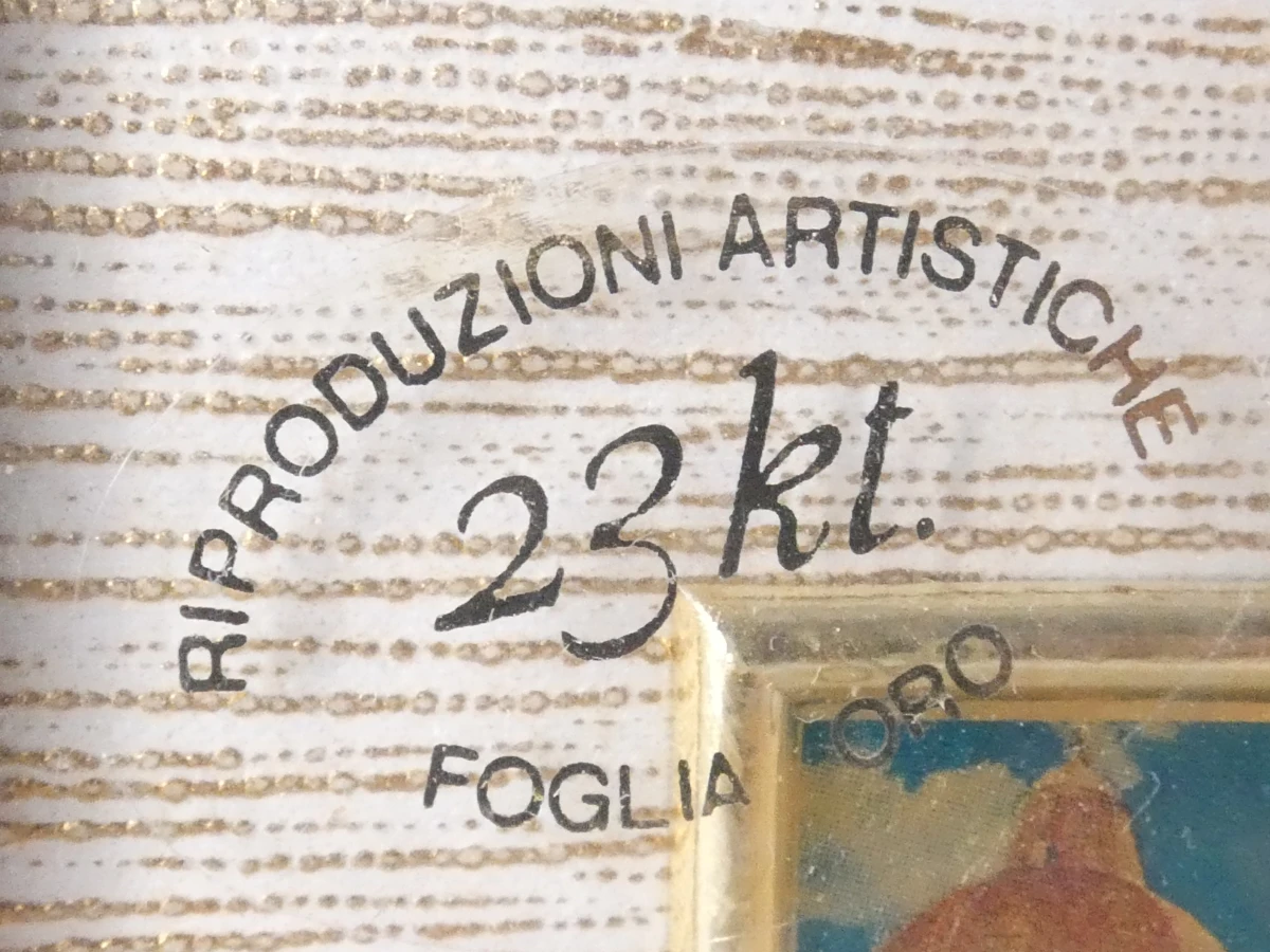 Set van 9 gecertificeerde Italiaanse Miniaturen (23kt Goud- & Zilverfolie) - foto 4