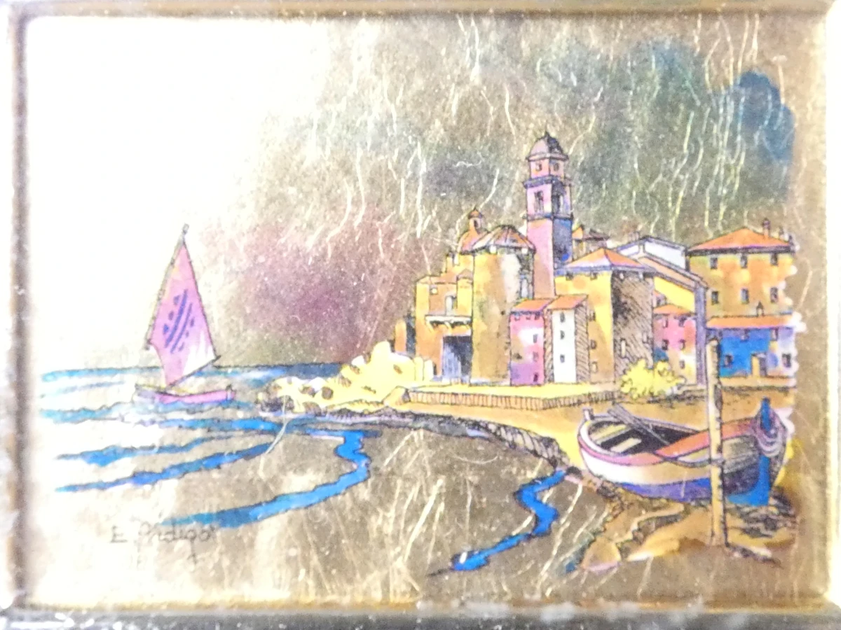 Set van 9 gecertificeerde Italiaanse Miniaturen (23kt Goud- & Zilverfolie) - foto 12