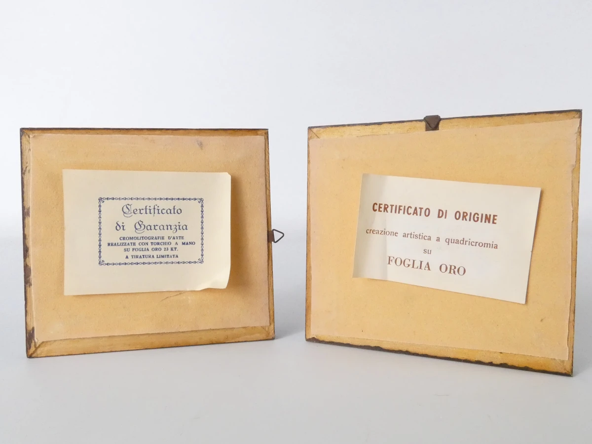 Set van 9 gecertificeerde Italiaanse Miniaturen (23kt Goud- & Zilverfolie) - foto 13