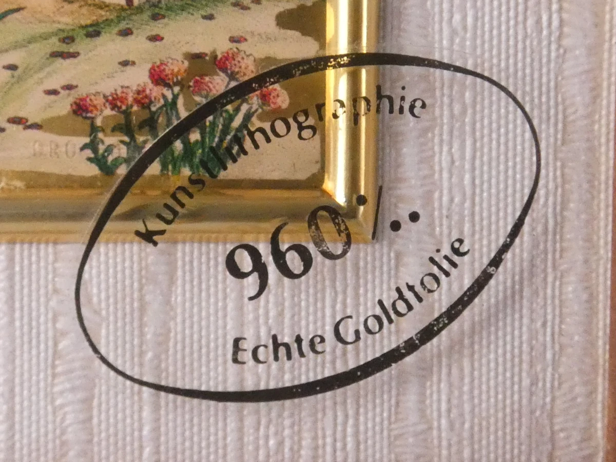 Set van 9 gecertificeerde Italiaanse Miniaturen (23kt Goud- & Zilverfolie) - foto 16
