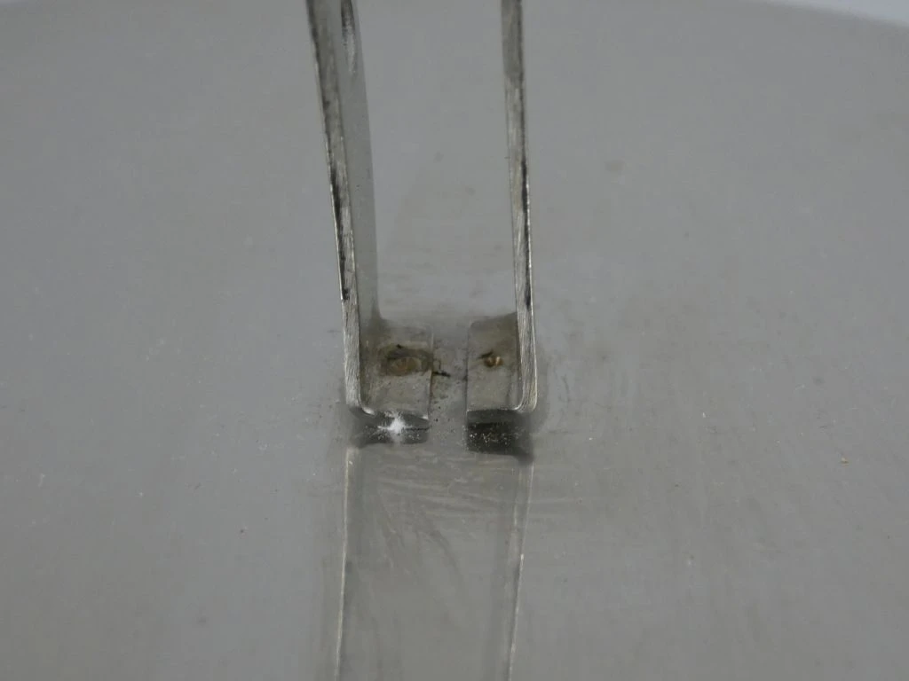 Kaas schotel jaren 70 van glas en metaal - foto 5
