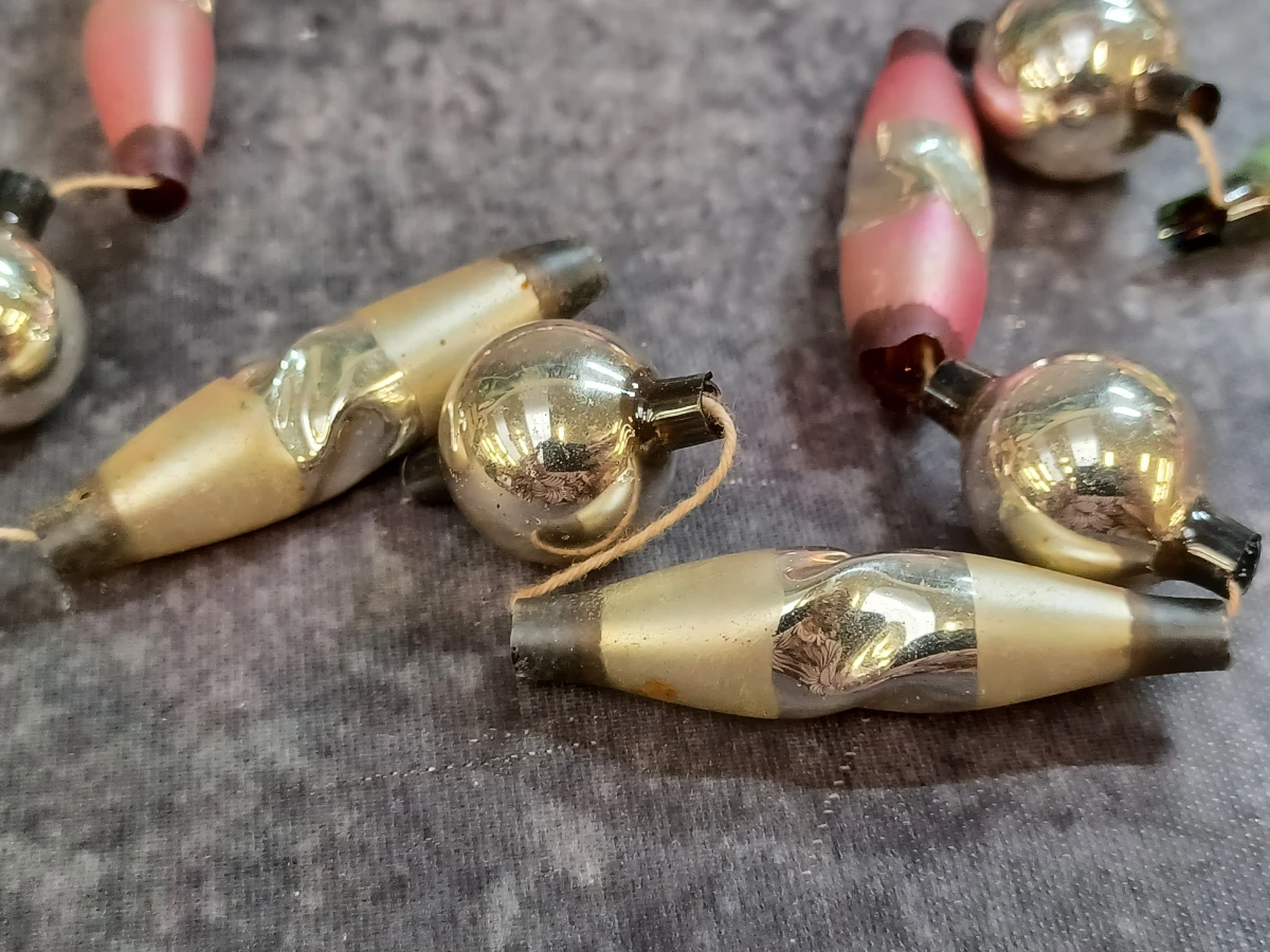 Vintage glazen Ajeko Kerstkraalketting - foto 4