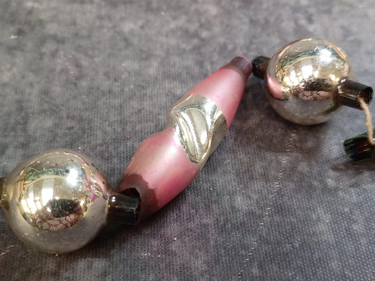 Vintage glazen Ajeko Kerstkraalketting - foto 3