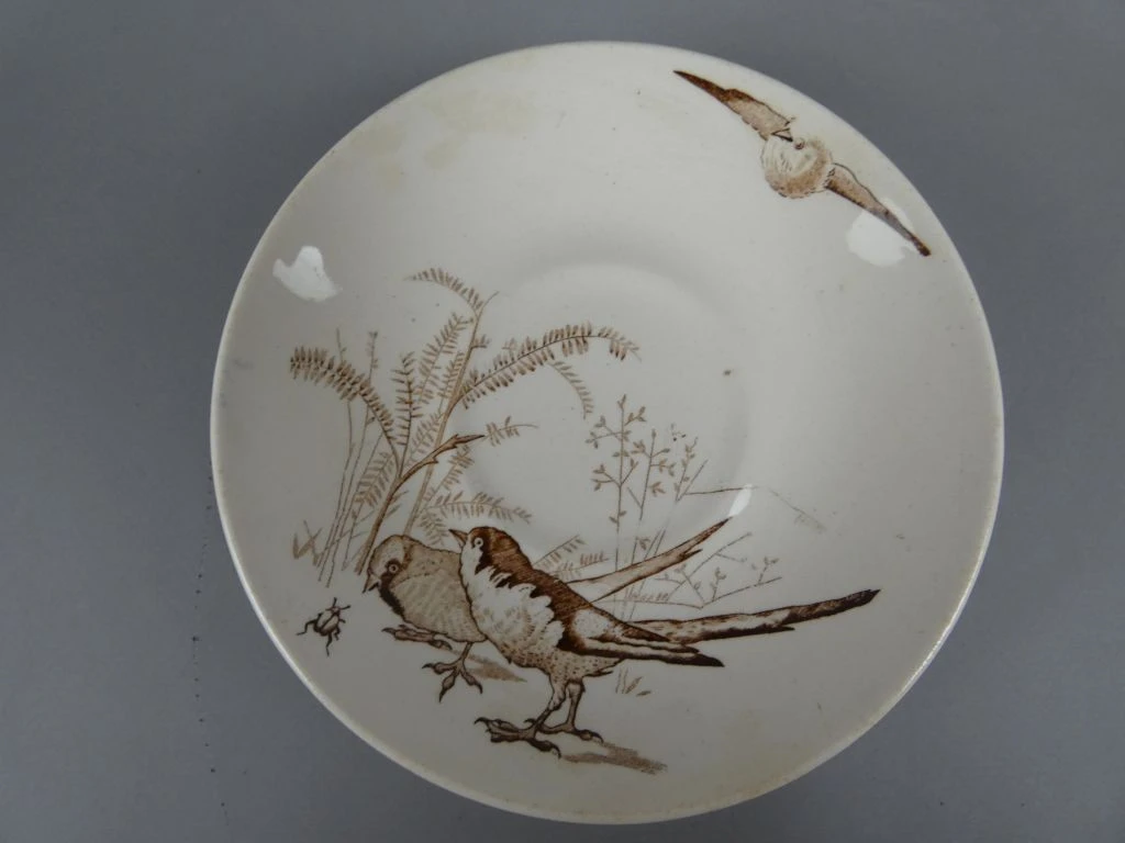 Vintage servies met vogelmotief van P. Regout Maastricht - foto 10
