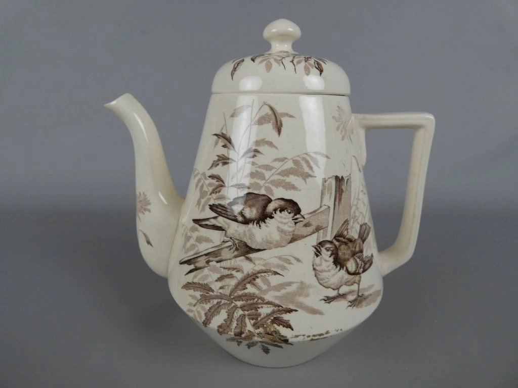Vintage servies met vogelmotief van P. Regout Maastricht - foto 6