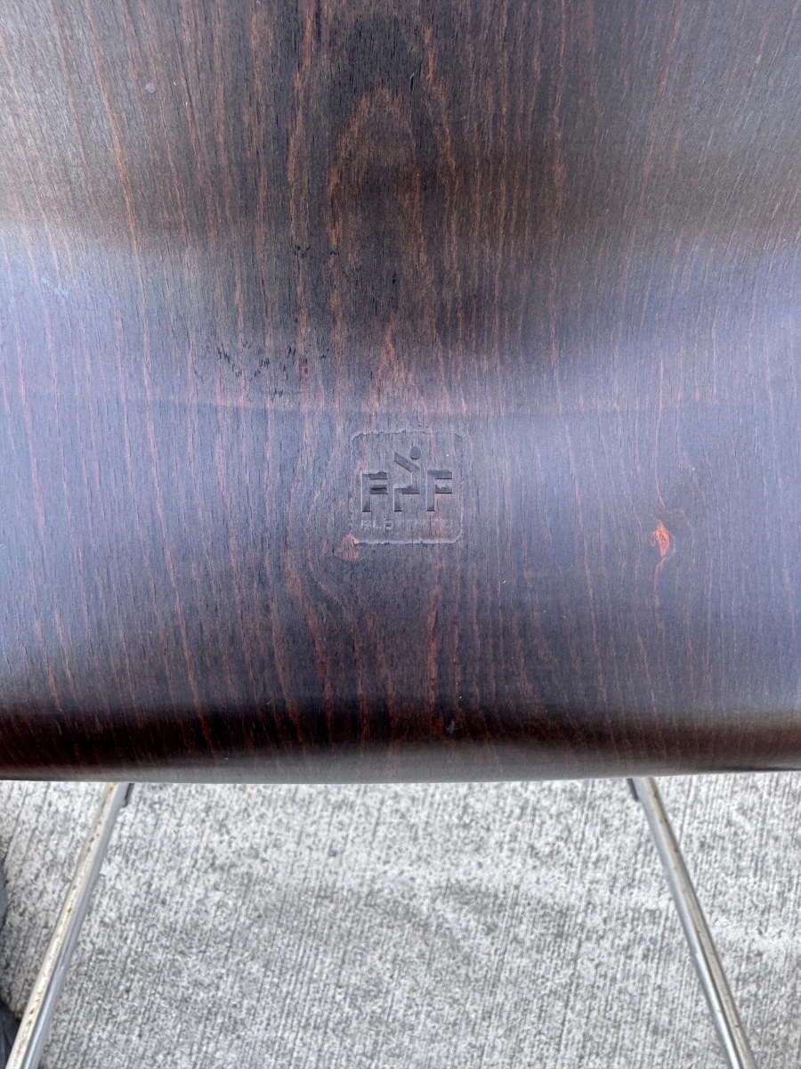 Set van 6 vintage Flötotto Pagwood stoelen – Adam Stegner - foto 14
