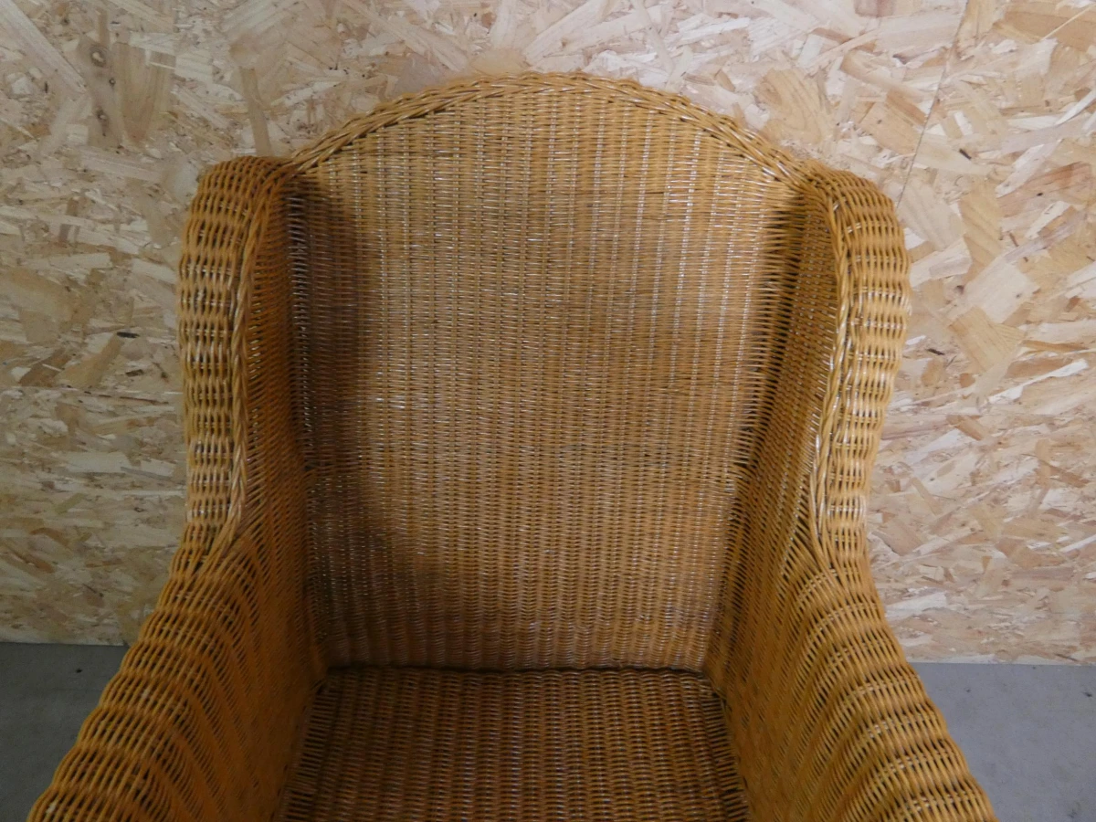 Rotan fauteuil met houten accenten - foto 4