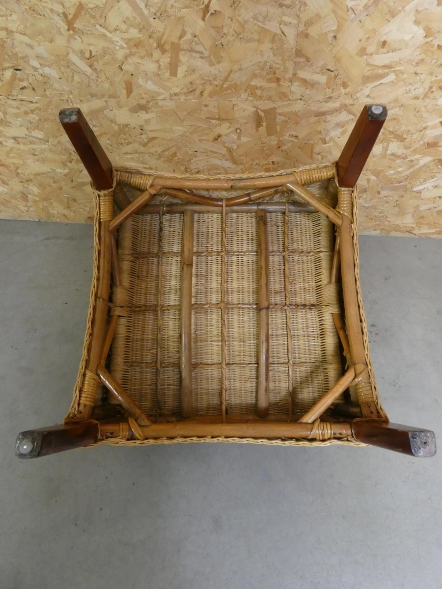 Rotan fauteuil met houten accenten - foto 7